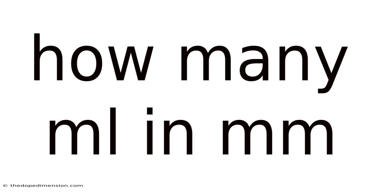 How Many Ml In Mm