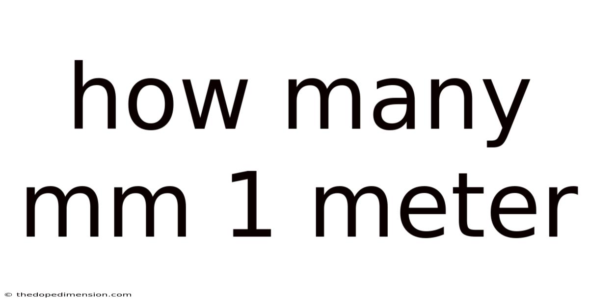 How Many Mm 1 Meter