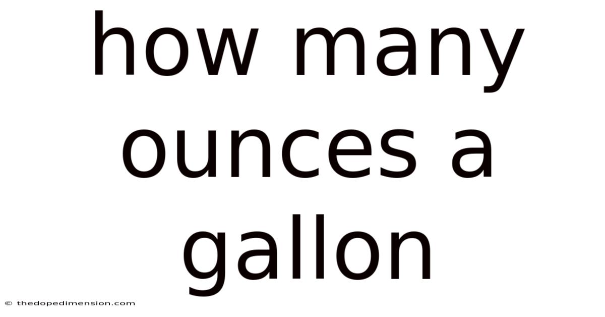 How Many Ounces A Gallon
