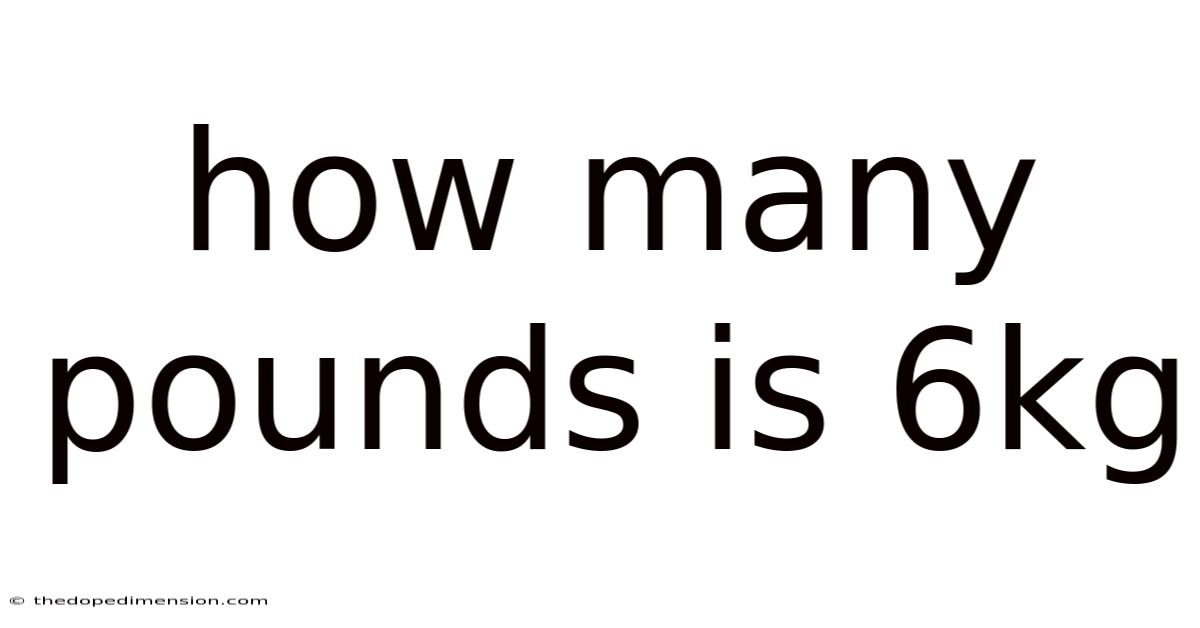 How Many Pounds Is 6kg