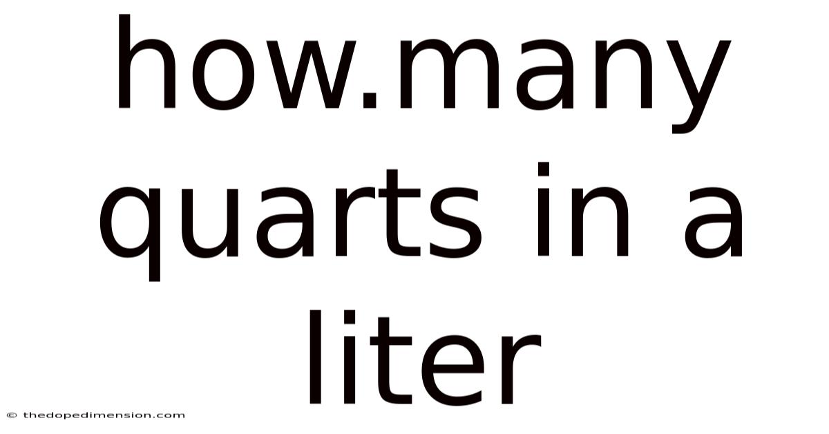 How.many Quarts In A Liter