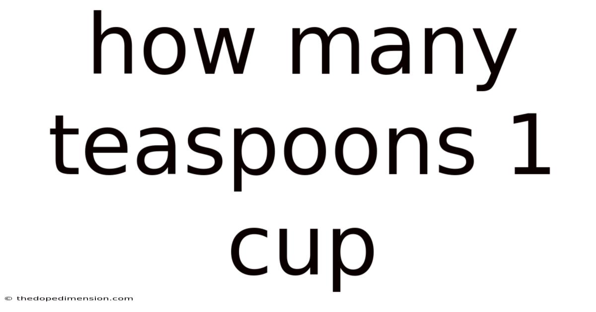 How Many Teaspoons 1 Cup