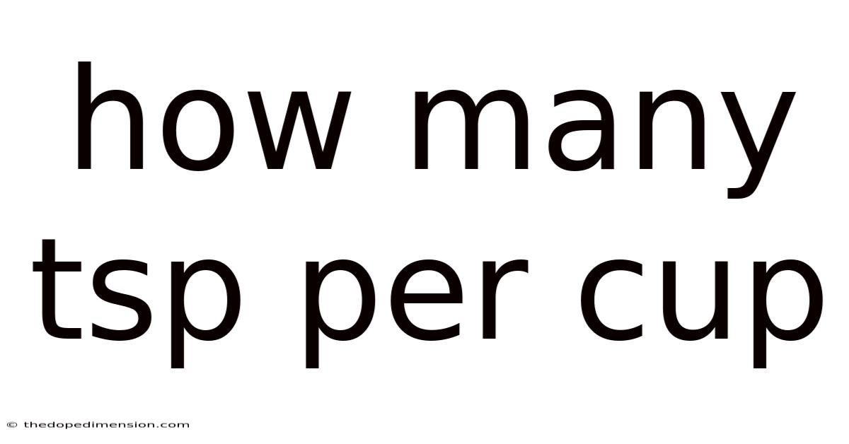 How Many Tsp Per Cup