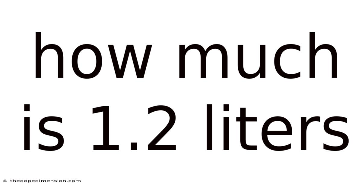How Much Is 1.2 Liters