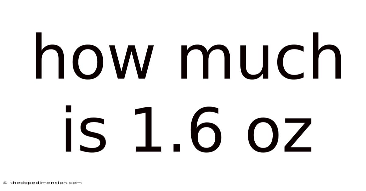 How Much Is 1.6 Oz