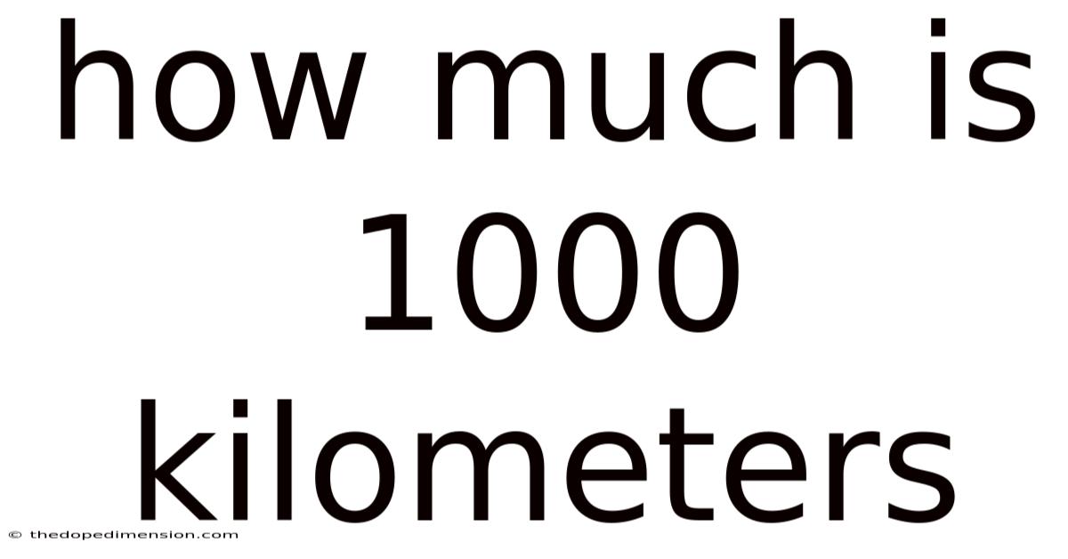 How Much Is 1000 Kilometers