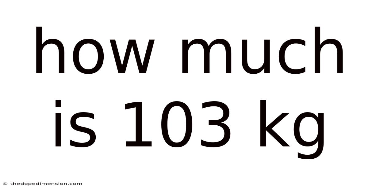 How Much Is 103 Kg