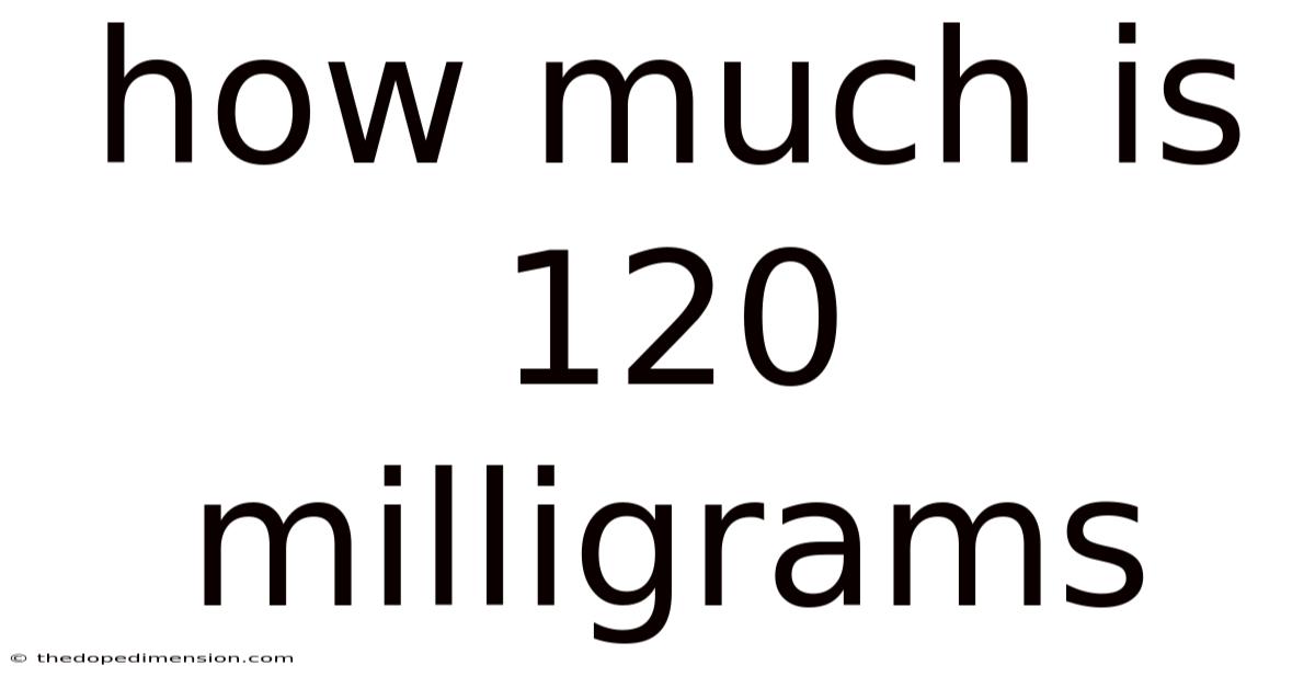 How Much Is 120 Milligrams