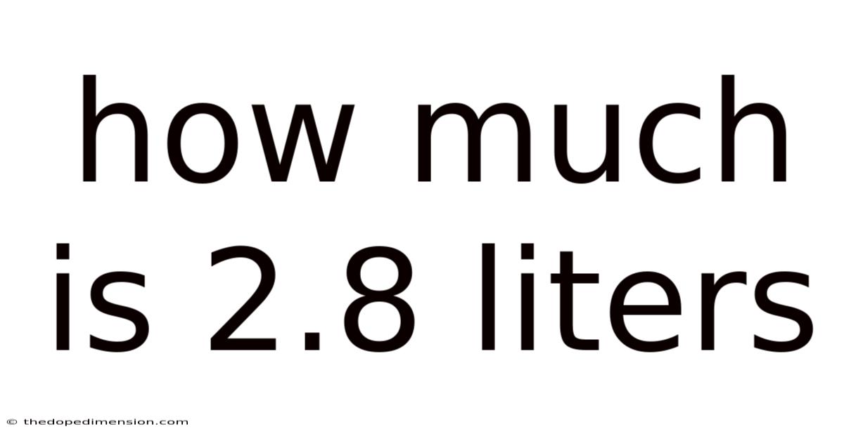 How Much Is 2.8 Liters