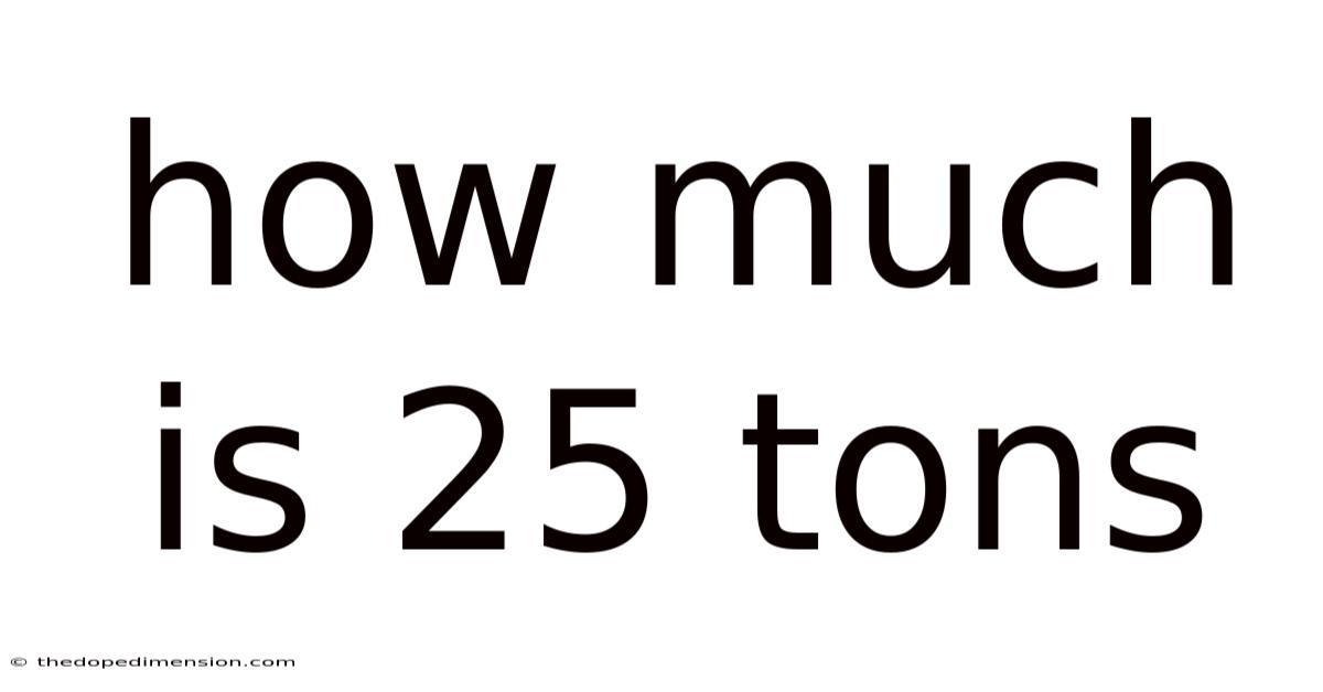 How Much Is 25 Tons