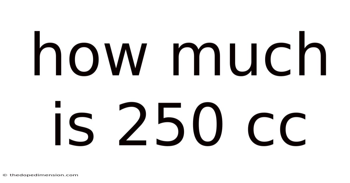 How Much Is 250 Cc