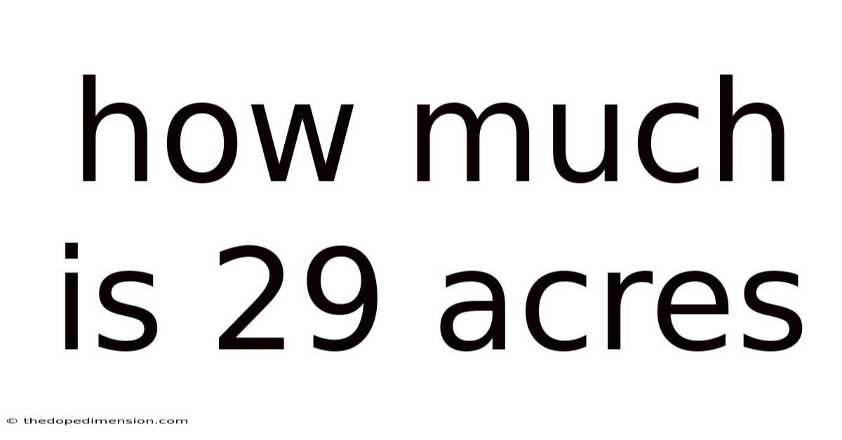 How Much Is 29 Acres