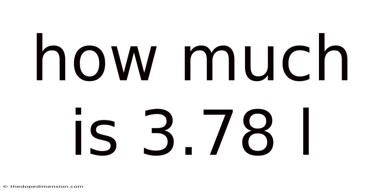 How Much Is 3.78 L