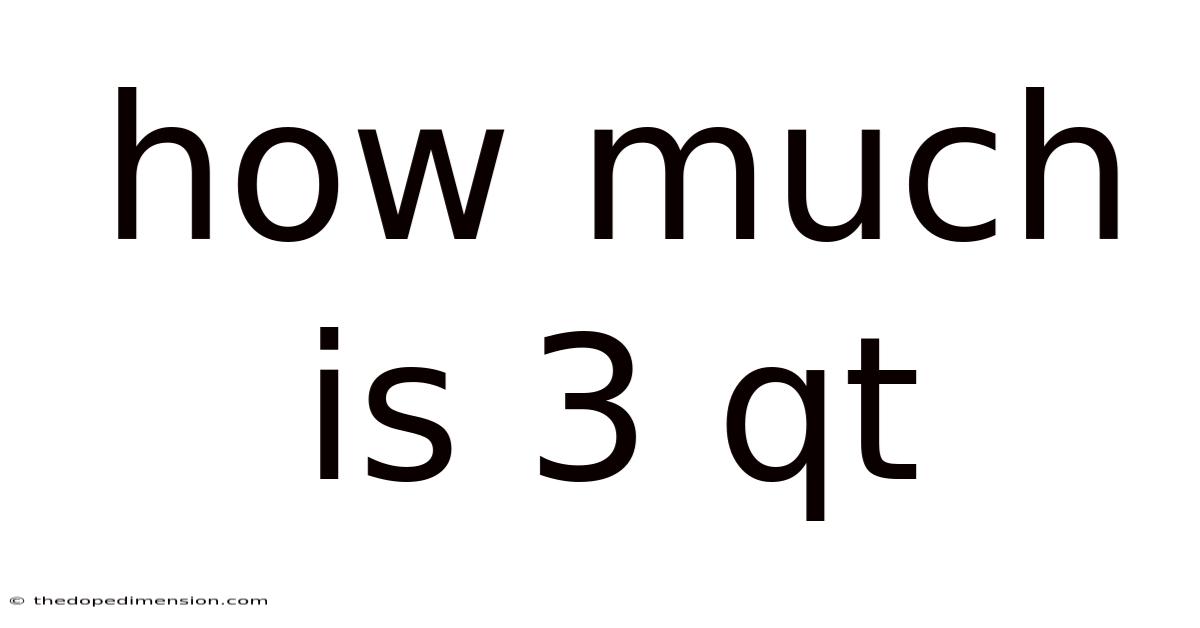 How Much Is 3 Qt
