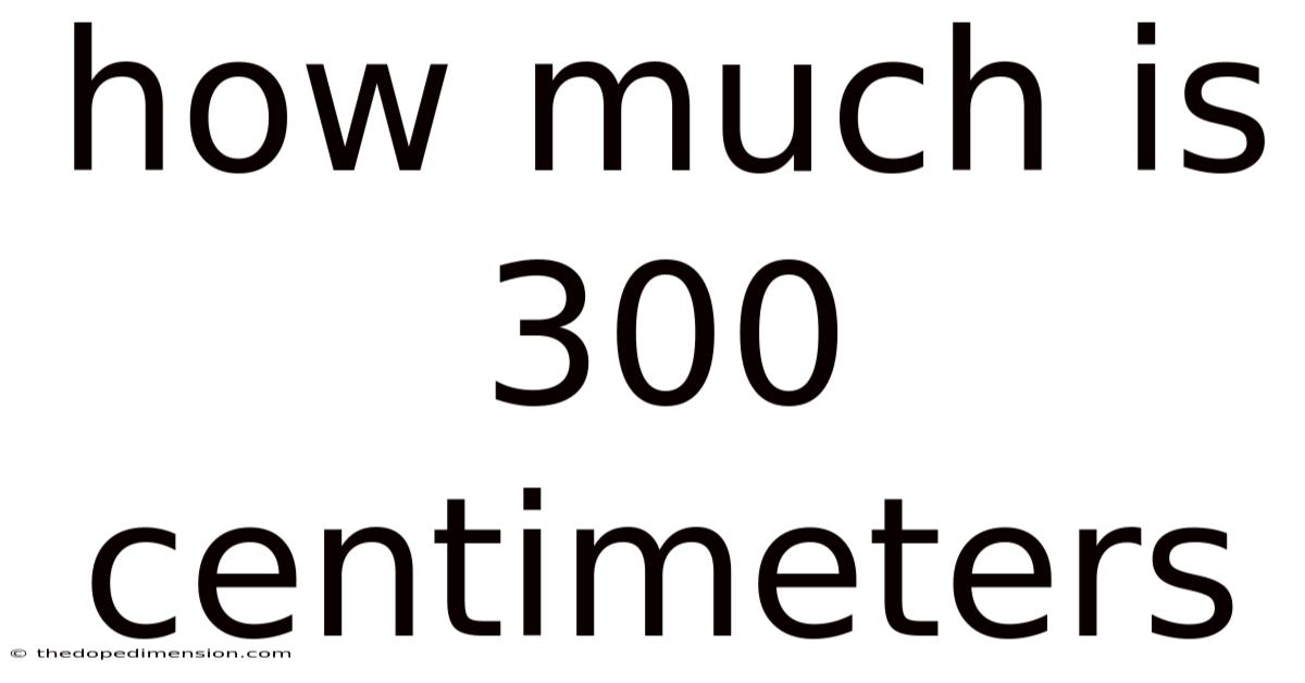 How Much Is 300 Centimeters