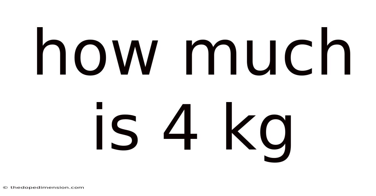 How Much Is 4 Kg