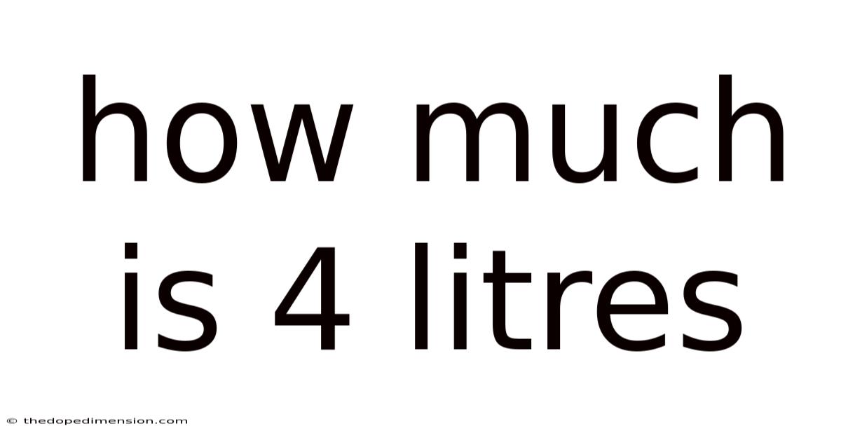 How Much Is 4 Litres