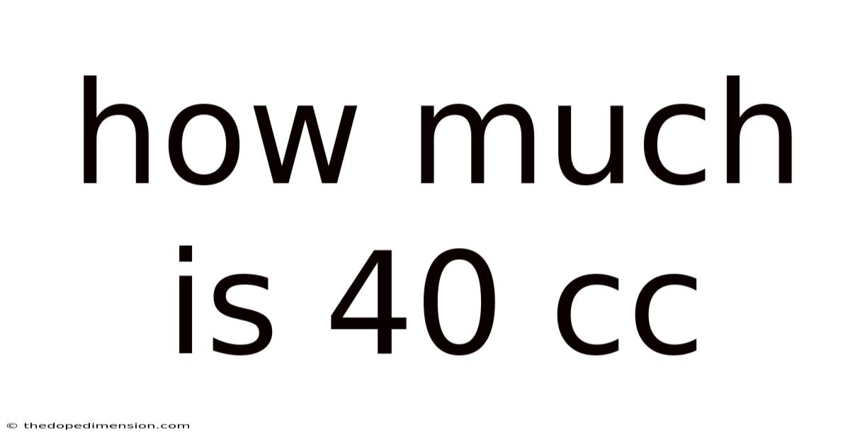 How Much Is 40 Cc