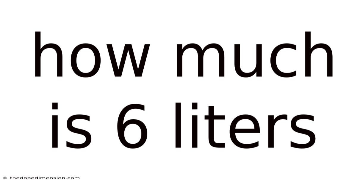 How Much Is 6 Liters