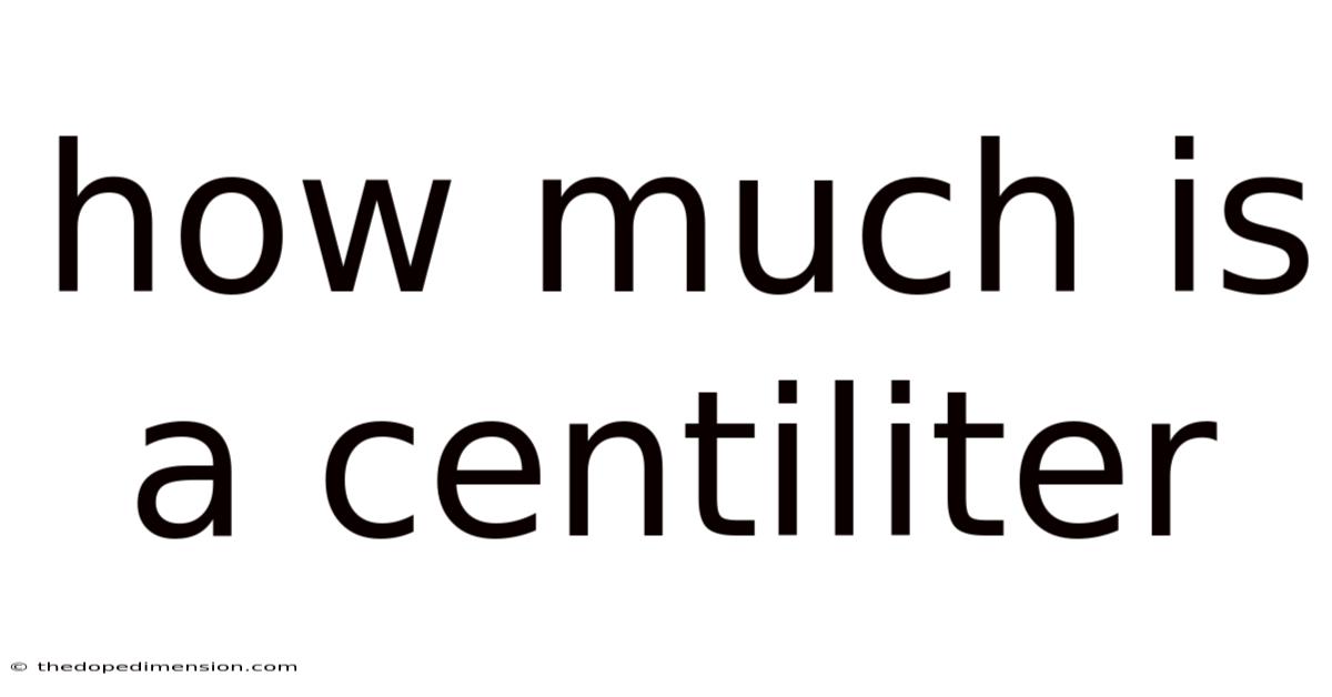 How Much Is A Centiliter