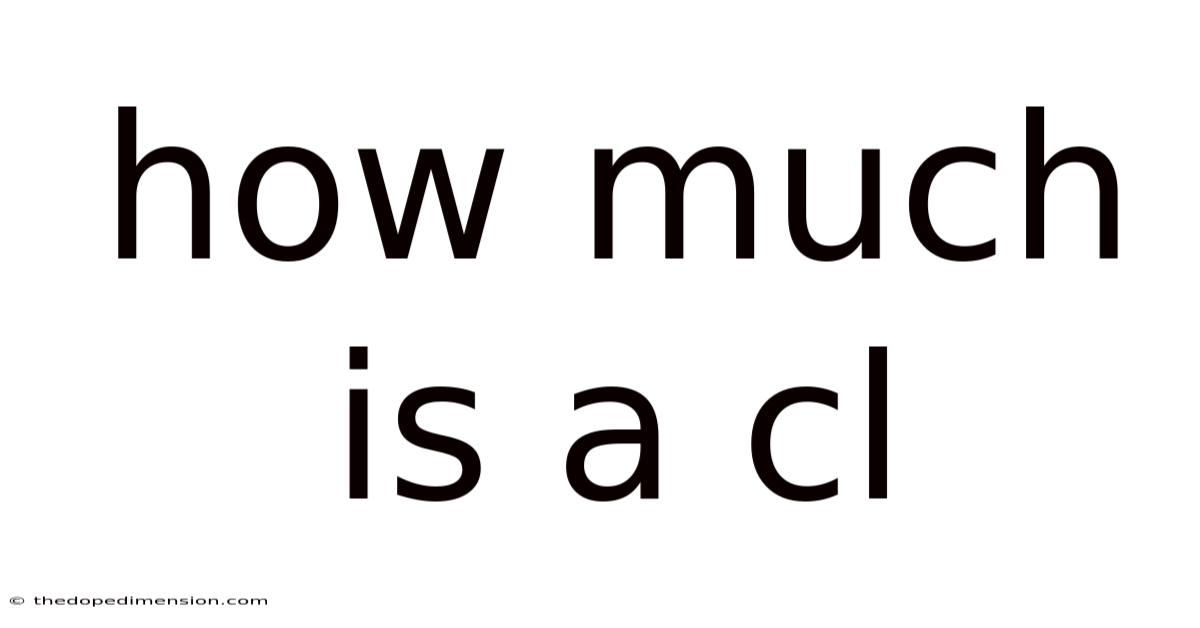How Much Is A Cl