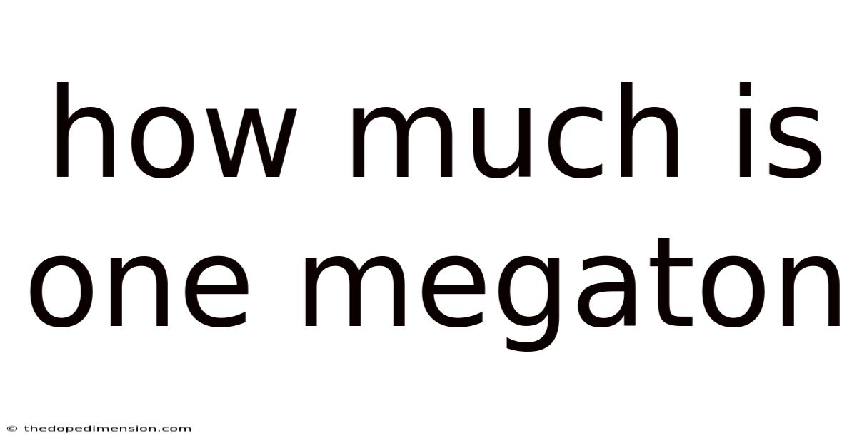 How Much Is One Megaton