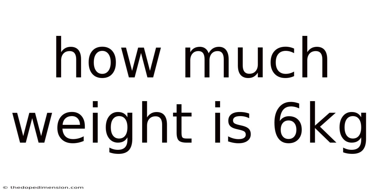 How Much Weight Is 6kg