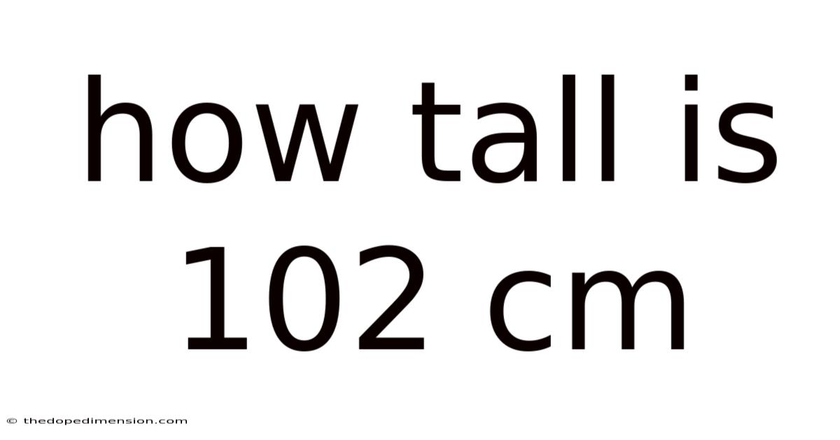 How Tall Is 102 Cm