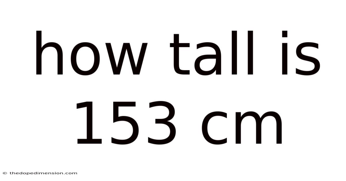 How Tall Is 153 Cm