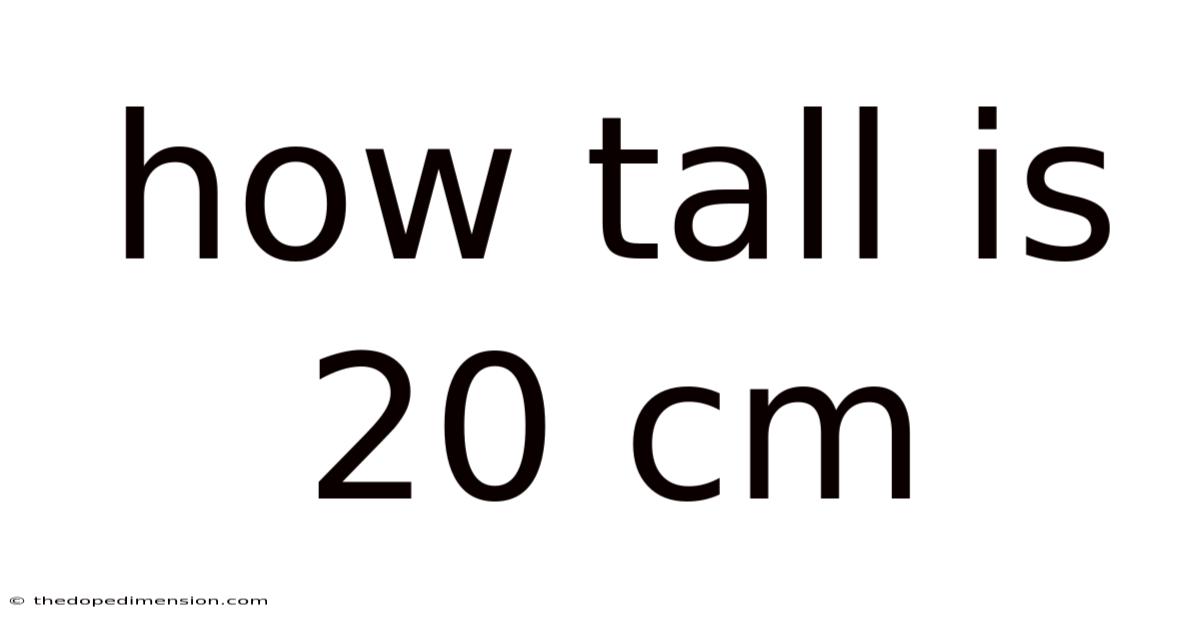 How Tall Is 20 Cm