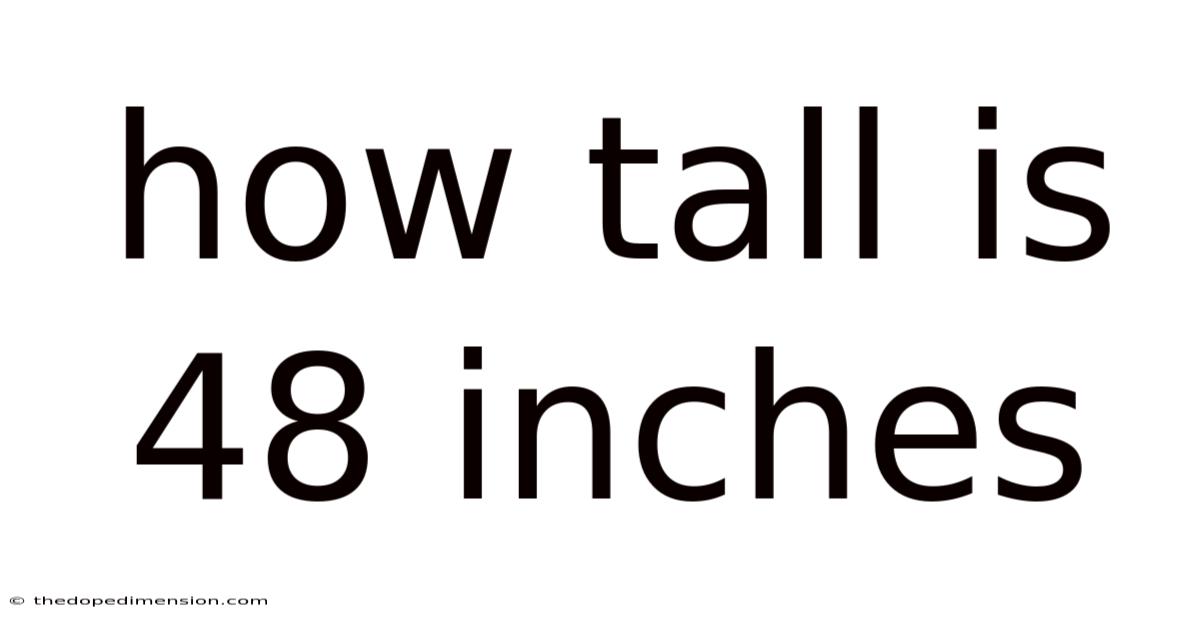 How Tall Is 48 Inches