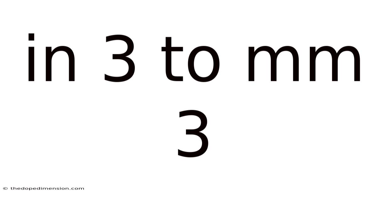 In 3 To Mm 3