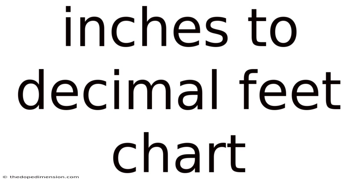 Inches To Decimal Feet Chart