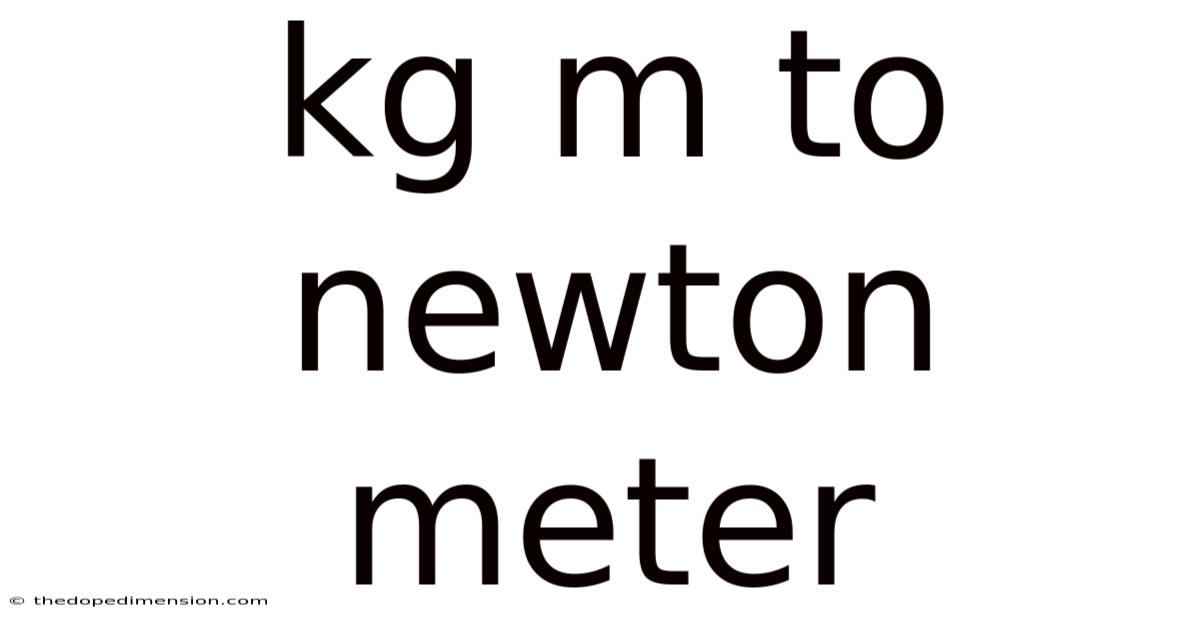 Kg M To Newton Meter