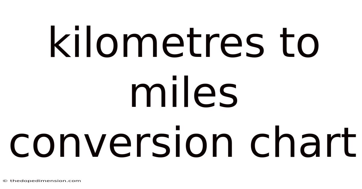 Kilometres To Miles Conversion Chart