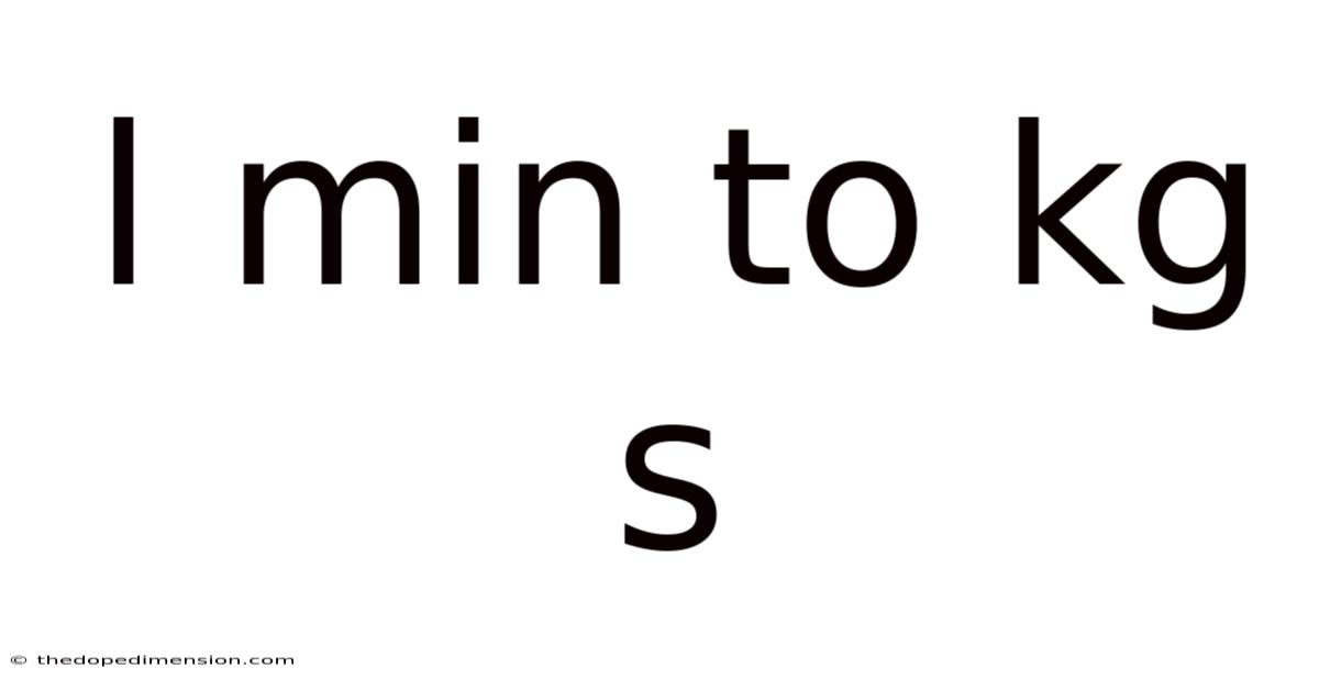 L Min To Kg S