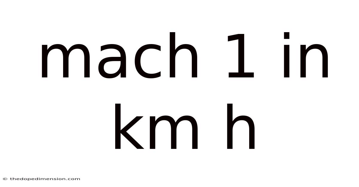 Mach 1 In Km H