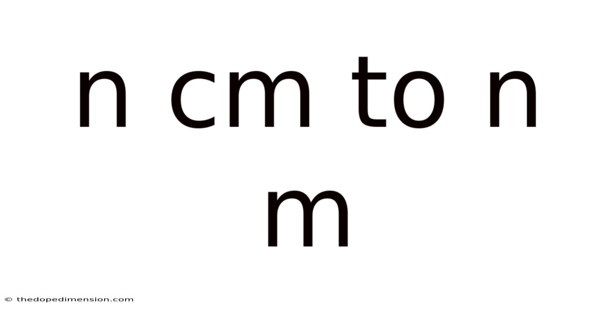 N Cm To N M