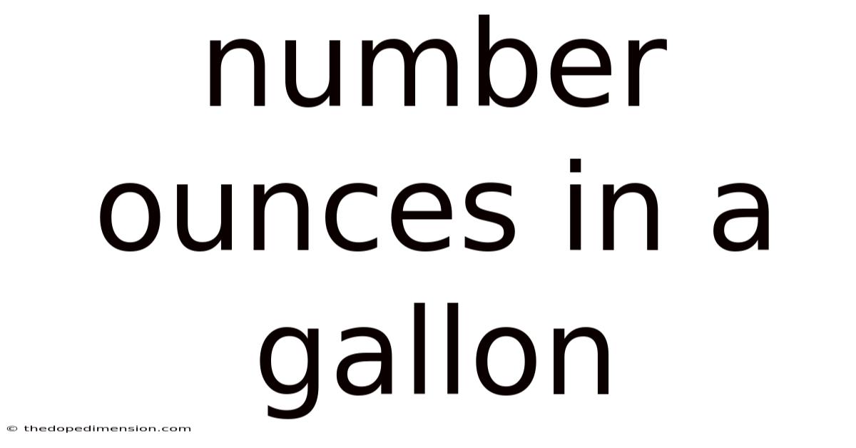 Number Ounces In A Gallon