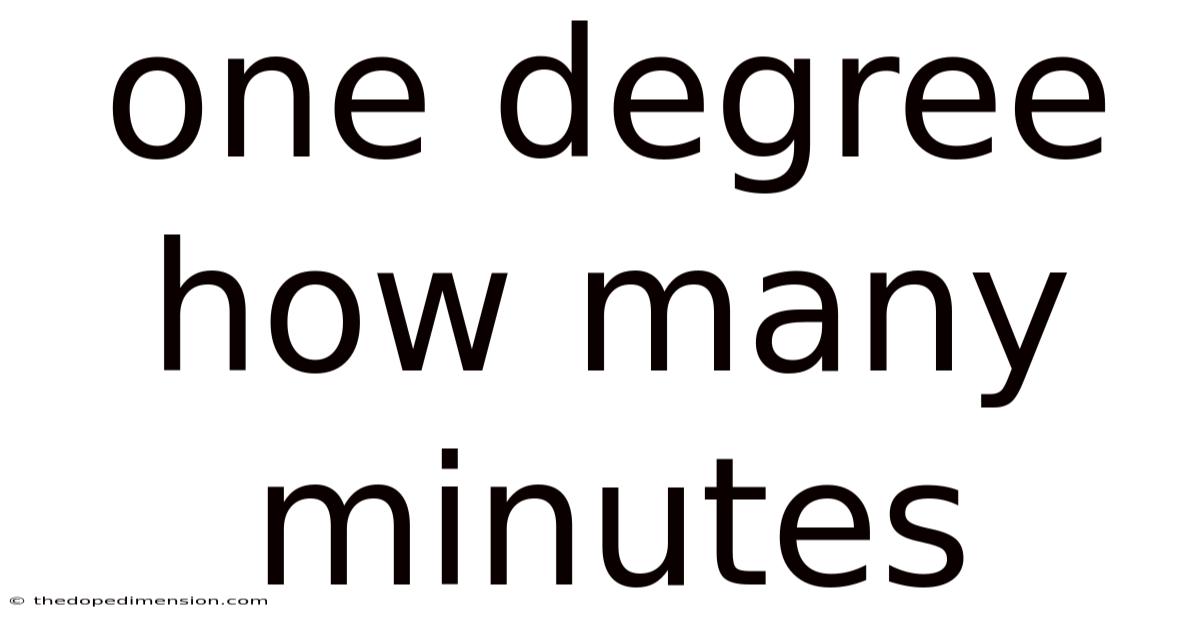 One Degree How Many Minutes