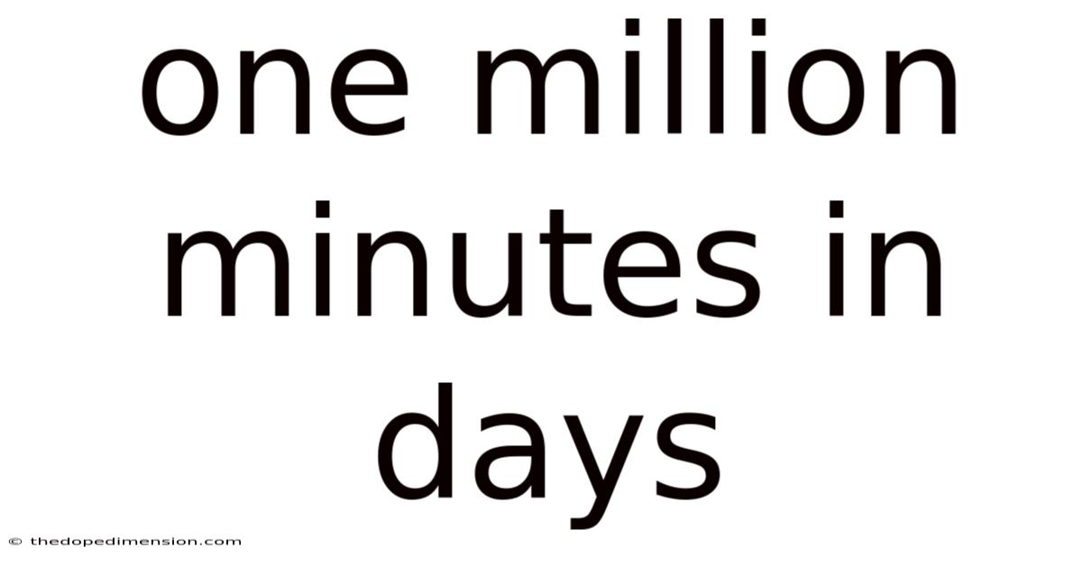 One Million Minutes In Days