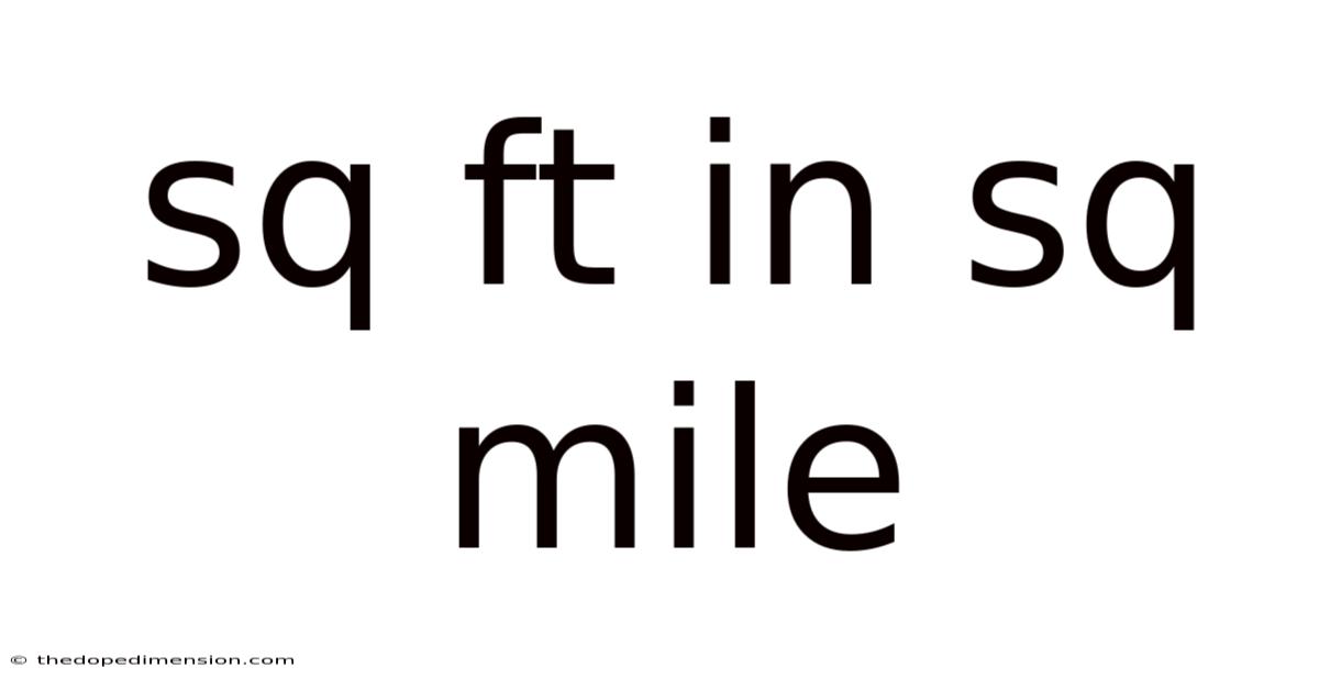 Sq Ft In Sq Mile