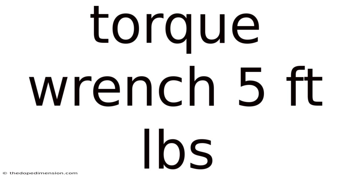 Torque Wrench 5 Ft Lbs
