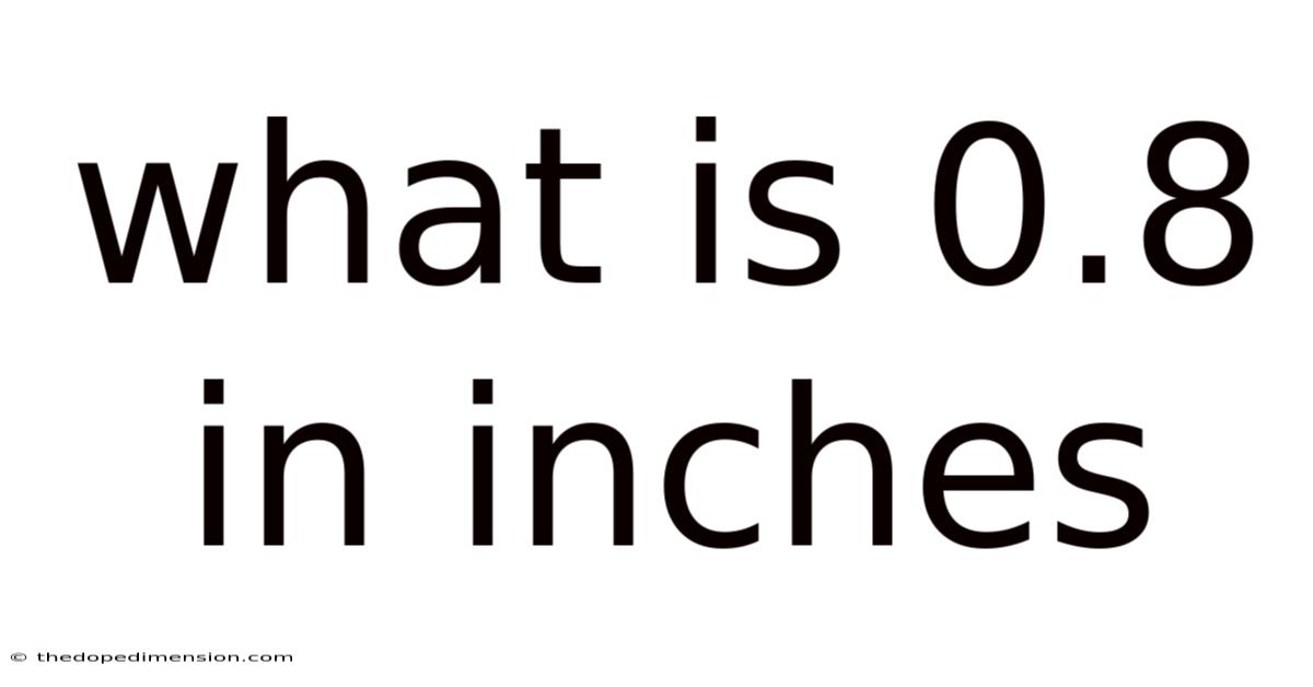 What Is 0.8 In Inches