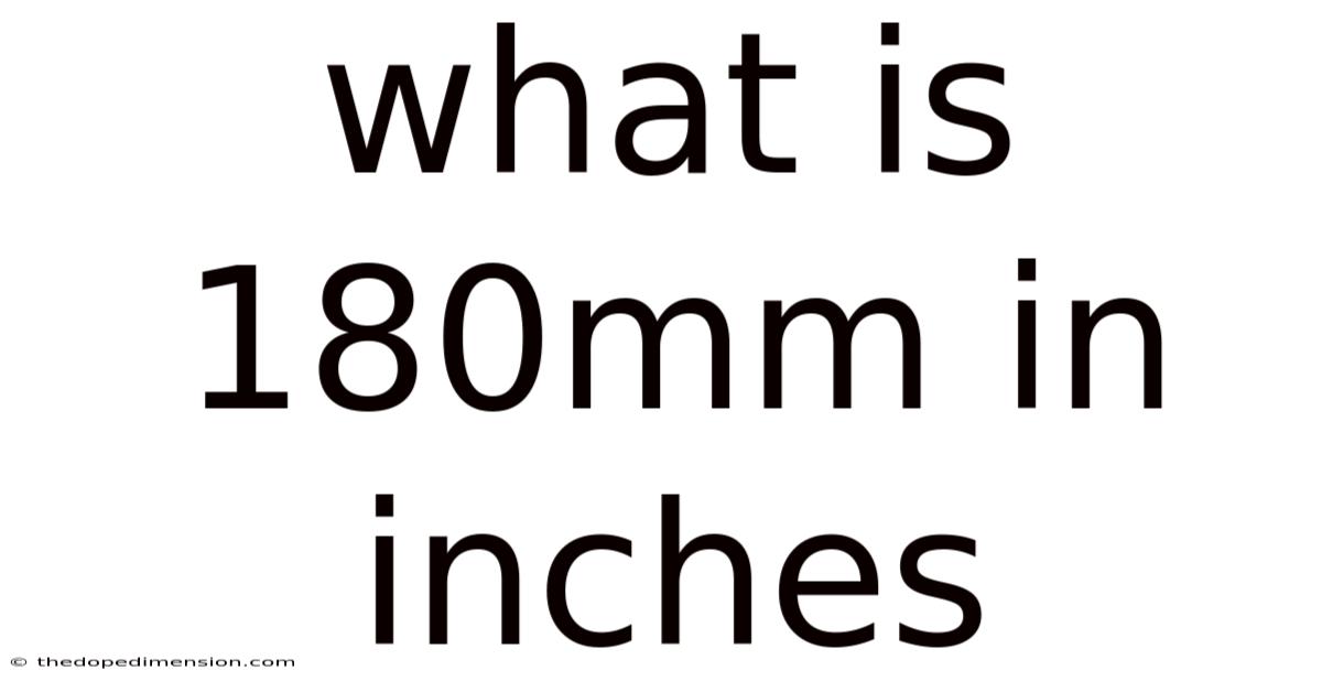 What Is 180mm In Inches
