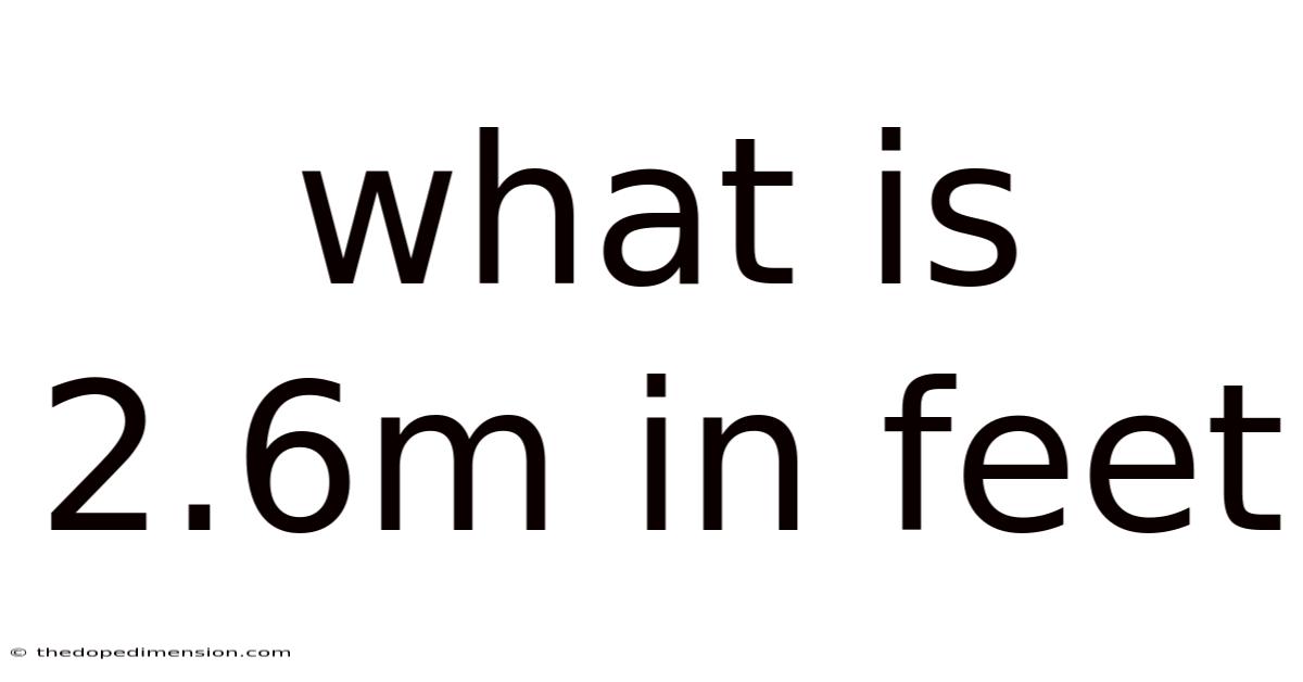 What Is 2.6m In Feet