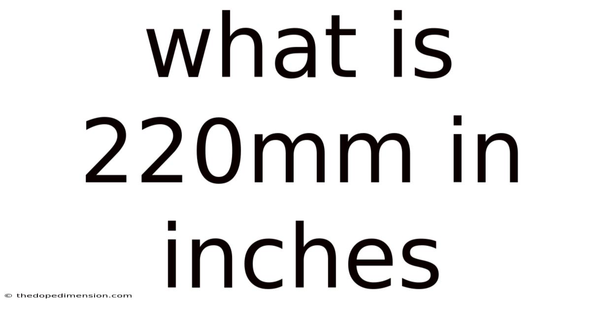 What Is 220mm In Inches