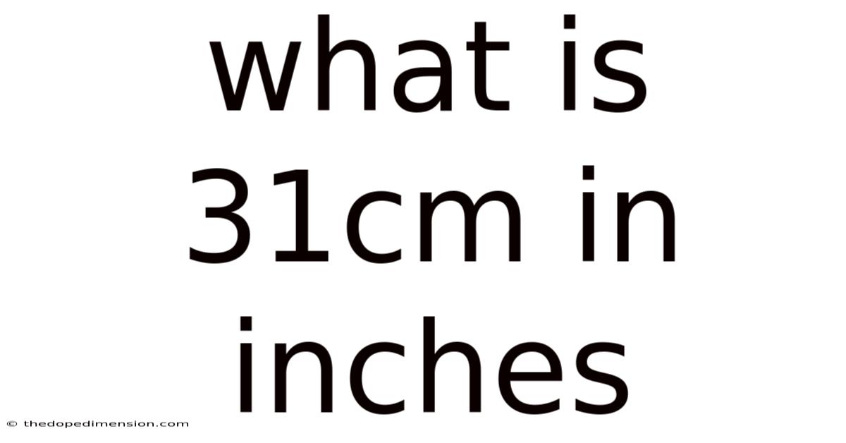 What Is 31cm In Inches