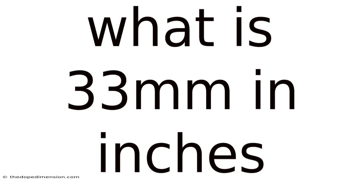 What Is 33mm In Inches