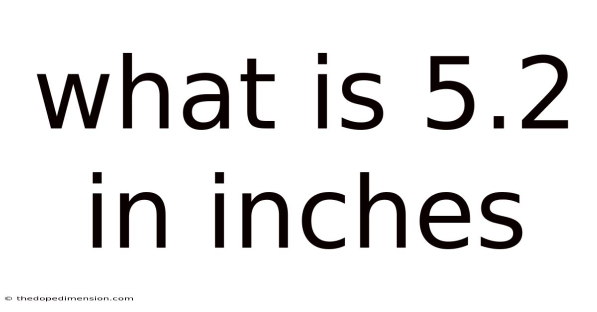 What Is 5.2 In Inches